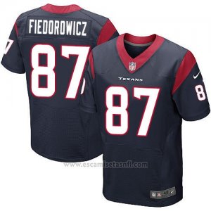 Camiseta Houston Texans Fiedorowicz Profundo Azul Nike Elite NFL Hombre