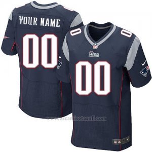 Camisetas NFL Elite Hombre New England Patriots Personalizada Azul