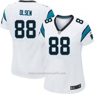 Camiseta Carolina Panthers Olsen Blanco Nike Game NFL Mujer