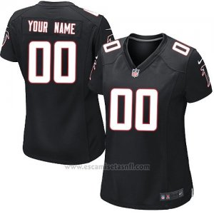 Camisetas NFL Replica Mujer Elite Atlanta Falcons Personalizada Negro