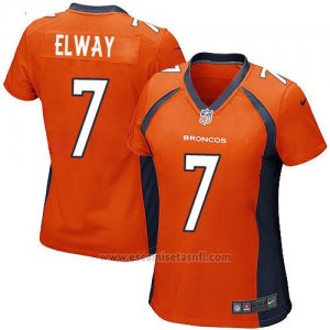Camiseta Denver Broncos Elway Naranja Nike Game NFL Mujer