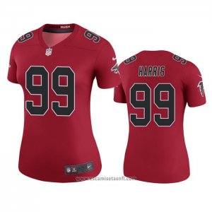 Camiseta NFL Legend Mujer Atlanta Falcons 99 Charles Harris Rojo Color Rush
