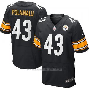 Camiseta Pittsburgh Steelers Polamalu Negro Nike Elite NFL Hombre