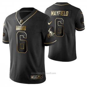 Camiseta NFL Limited Cleveland Browns Baker Mayfield Golden Edition Negro