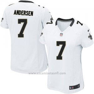 Camiseta New Orleans Saints Andersen Blanco Nike Game NFL Mujer