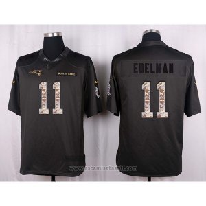 Camiseta New England Patriots Edelman Apagado Gris Nike Anthracite Salute To Service NFL Hombre