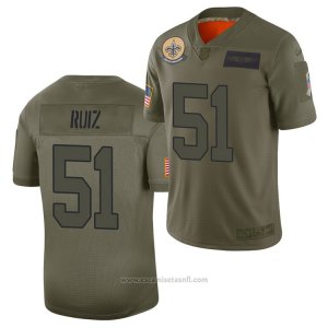 Camiseta NFL Limited New Orleans Saints Cesar Ruiz 2019 Salute To Service Verde