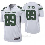 Camiseta NFL Game Hombre New York Jets Chris Herndon Blanco 60th Aniversario