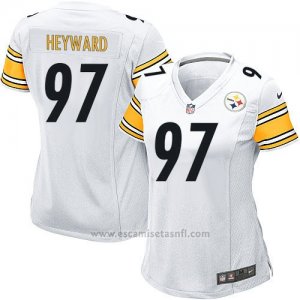 Camiseta Pittsburgh Steelers Heyward Blanco Nike Game NFL Mujer