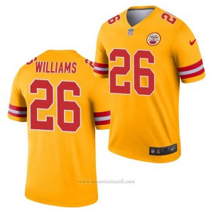 Camiseta NFL Legend Kansas City Chiefs Damien Williams Inverted Oro