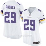 Camiseta Minnesota Vikings Rhodes Blanco Nike Game NFL Mujer