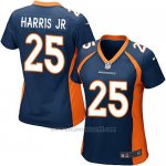Camiseta Denver Broncos Harris Jr Azul Oscuro Nike Game NFL Mujer
