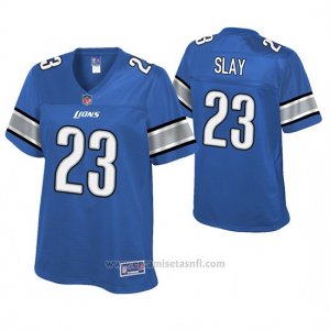 Camiseta NFL Game Mujer Detroit Lions Darius Slay Azul Historic Logo