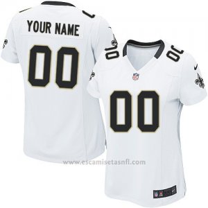 Camisetas NFL Mujer New Orleans Saints Personalizada Blanco