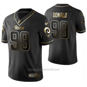 Camiseta NFL Limited Hombre St Louis Rams Aaron Donald Golden Edition Negro