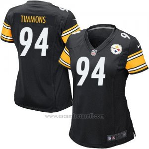 Camiseta Pittsburgh Steelers Timmons Negro Nike Game NFL Mujer