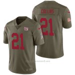 Camiseta NFL Limited Hombre New York Giants 21 Landon Collins 2017 Salute To Service Verde