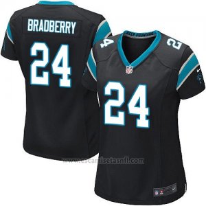 Camiseta Carolina Panthers Bradberry Negro Nike Game NFL Mujer