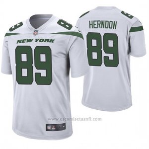 Camiseta NFL Game Hombre New York Jets Chris Herndon Blanco 60th Aniversario