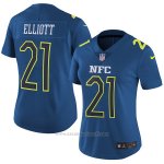 Camiseta NFC Elliott Azul 2017 Pro Bowl NFL Mujer
