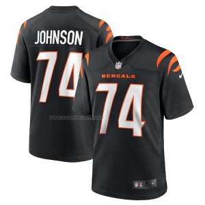 Camiseta NFL Game Cincinnati Bengals Fred Johnson 74 Negro