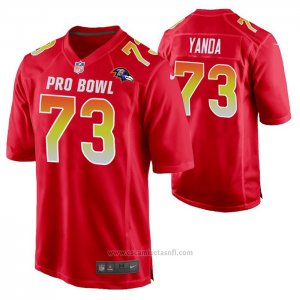 Camiseta NFL Limited Baltimore Ravens Marshal Yanda 2019 Pro Bowl Rojo