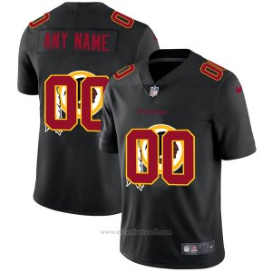 Camiseta NFL Limited Washington Redskins Personalizada Logo Dual Overlap Negro