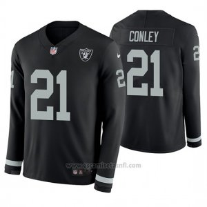 Camiseta NFL Hombre Oakland Raiders Gareon Conley Negro Therma Manga Larga