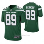 Camiseta NFL Game Hombre New York Jets Chris Herndon Verde 60th Aniversario
