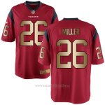 Camiseta Houston Texans Miller Rojo Nike Gold Game NFL Hombre
