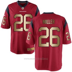Camiseta Houston Texans Miller Rojo Nike Gold Game NFL Hombre