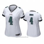 Camiseta NFL Game Mujer Philadelphia Eagles Jalen Hurts Blanco