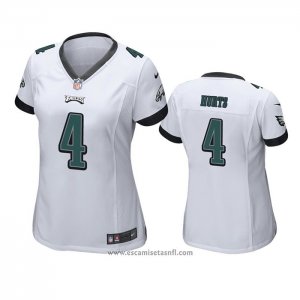 Camiseta NFL Game Mujer Philadelphia Eagles Jalen Hurts Blanco