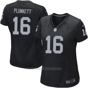 Camiseta Oakland Raiders Plunkett Negro Nike Game NFL Mujer