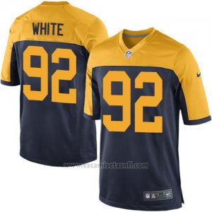 Camiseta Green Bay Packers White Negro Amarillo Nike Game NFL Nino