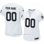 Camisetas NFL Replica Mujer Oakland Raiders Personalizada Blanco