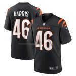 Camiseta NFL Game Cincinnati Bengals Clark Harris 46 Negro