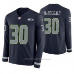 Camiseta NFL Hombre Seattle Seahawks Brad Mcdougald Azul Therma Manga Larga
