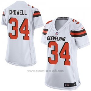 Camiseta Cleveland Browns Crowell Blanco Nike Game NFL Mujer
